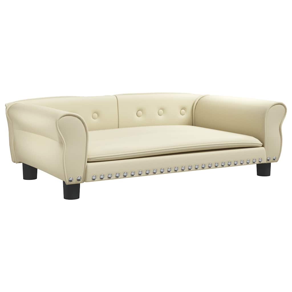 Hundbädd gräddvit 95x55x30 cm konstläder