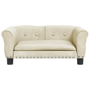 Hundbädd gräddvit 70x45x30 cm sammet