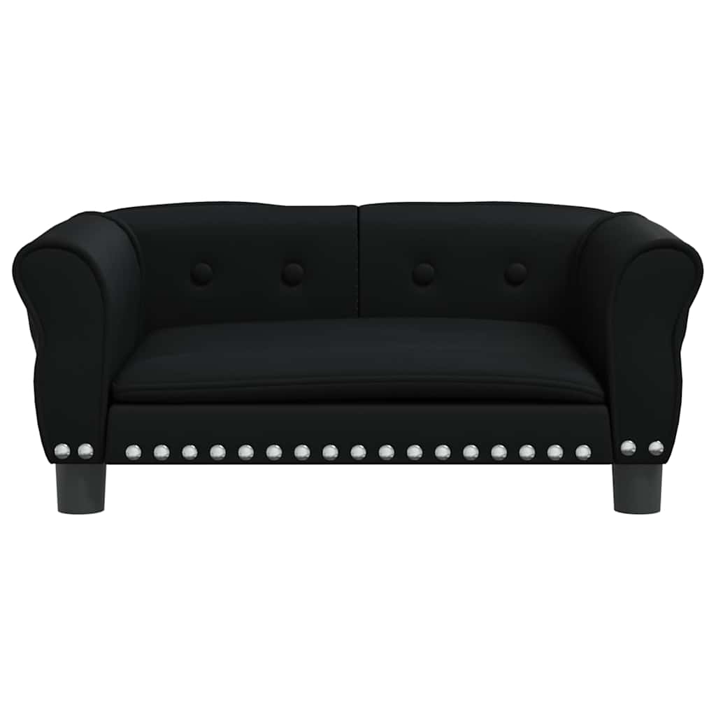 Hundbädd svart 70x45x30 cm konstläder