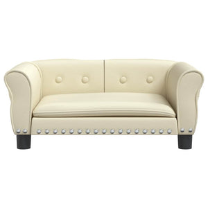 Hundbädd gräddvit 70x45x30 cm konstläder