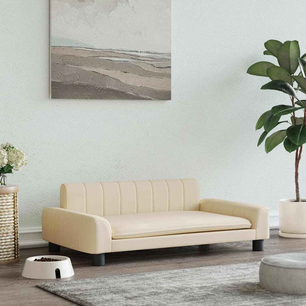 Hundbädd gräddvit 90x53x30 cm tyg