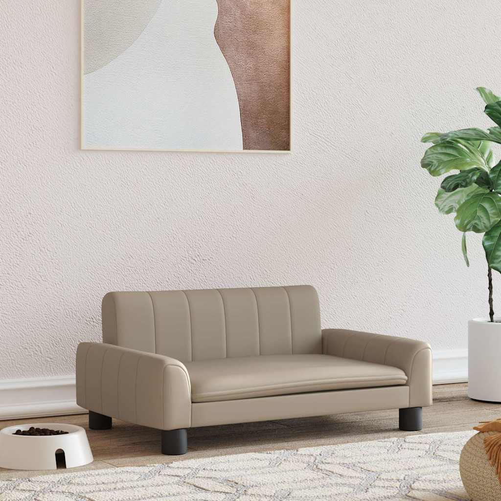 Hundbädd cappuccino 70x45x30 cm konstläder