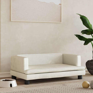 Hundbädd gräddvit 80x45x30 cm sammet