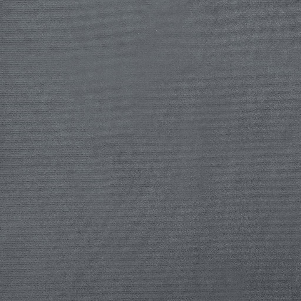 Hundbädd mörkgrå 50x40x26,5 cm sammet