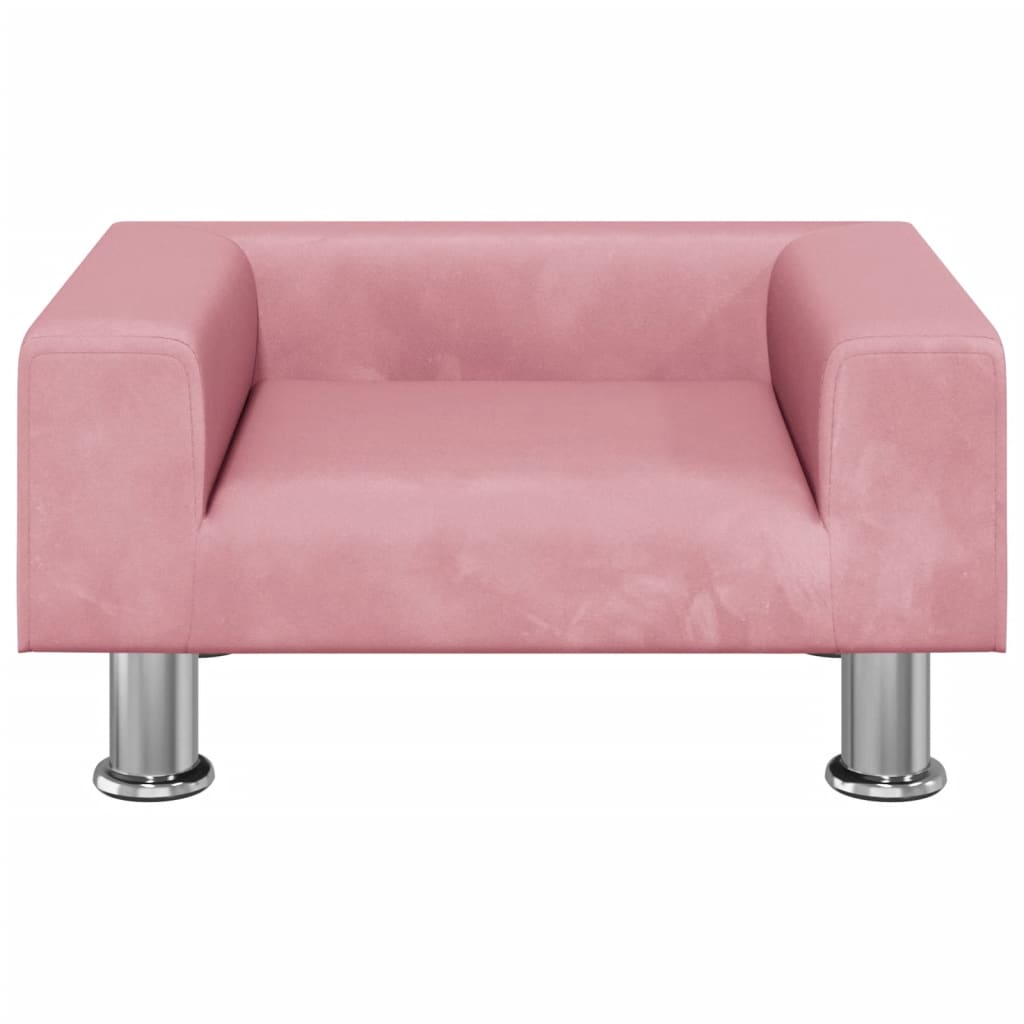 Hundbädd rosa 50x40x26,5 cm sammet