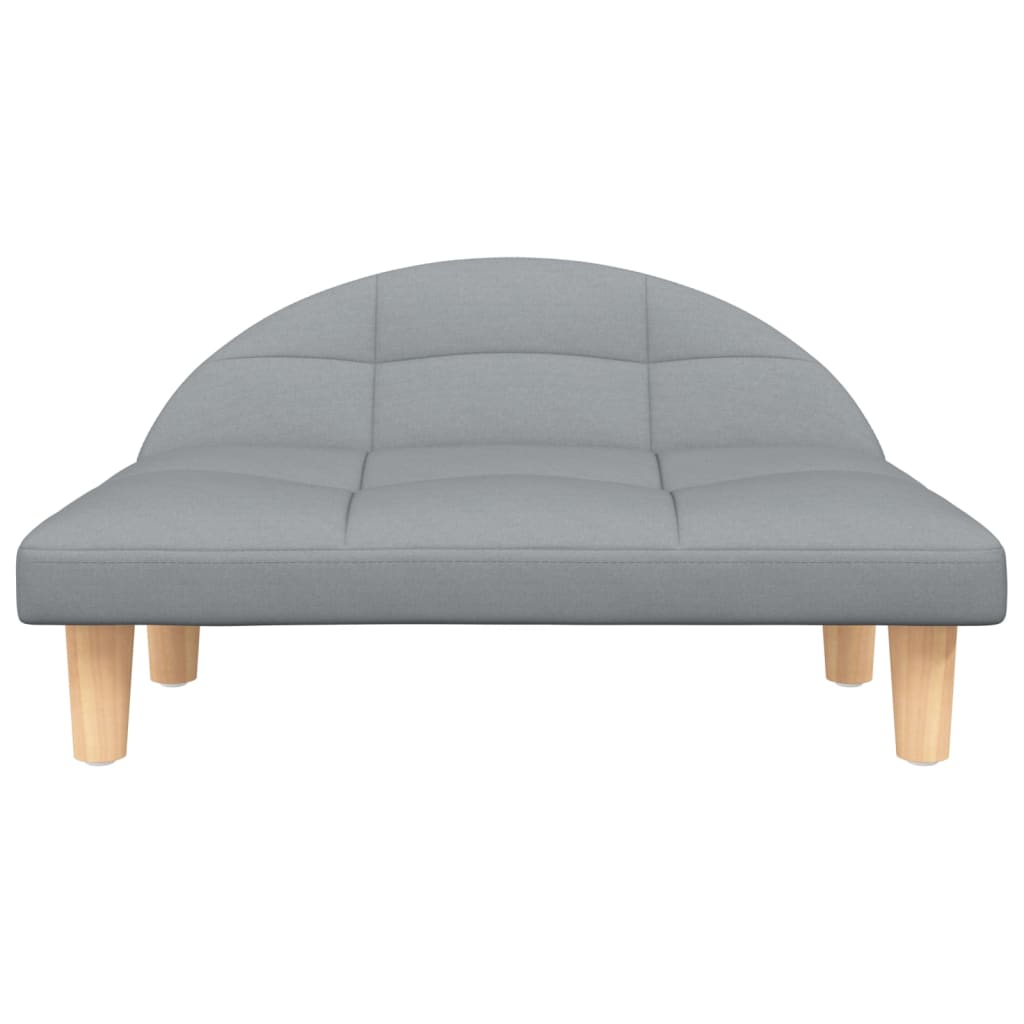 Hundbädd ljusgrå 70x52x30 cm tyg