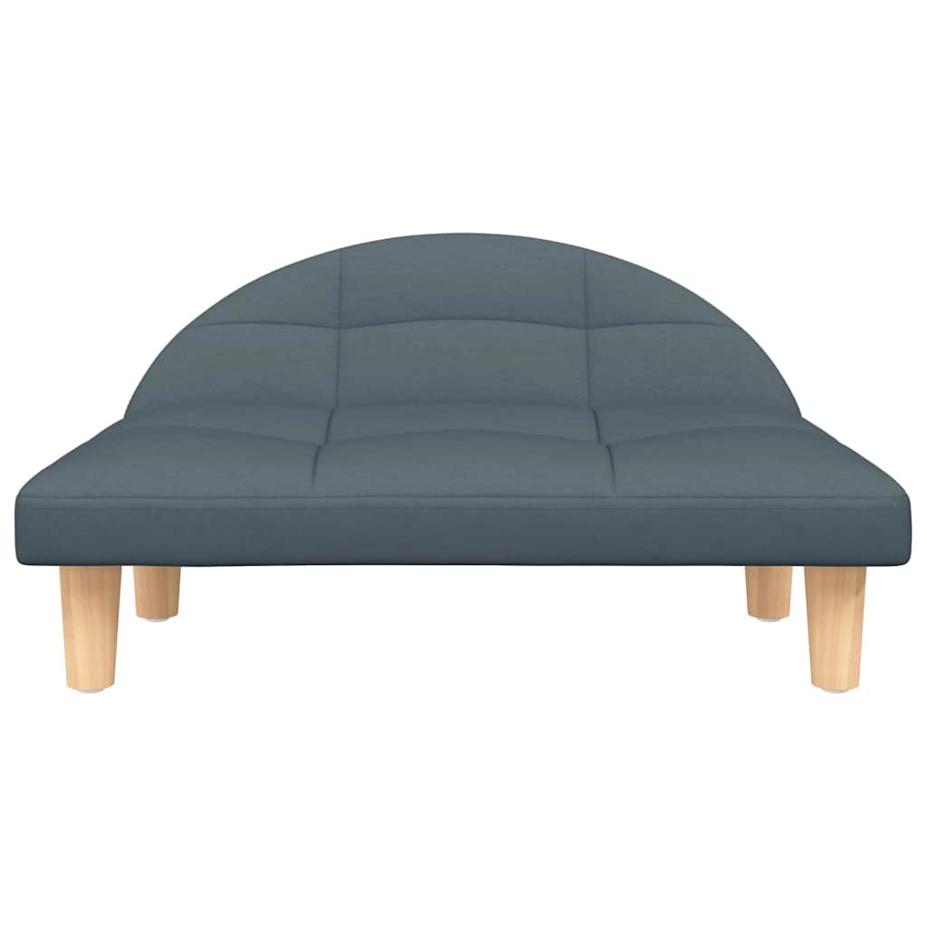 Hundbädd mörkgrå 70x52x30 cm tyg