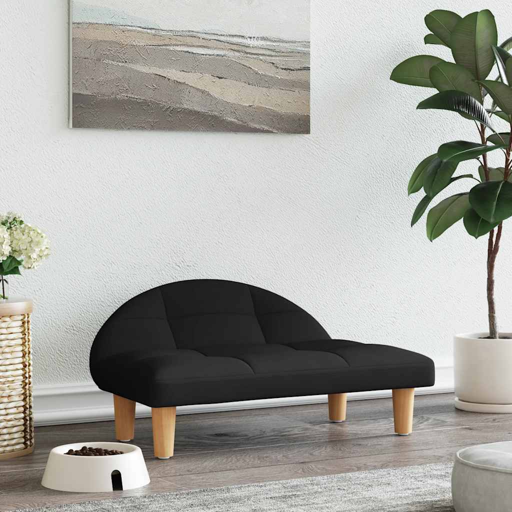 Hundbädd svart 70x52x30 cm tyg