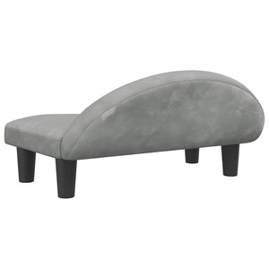 Hundbädd ljusgrå 70x52x30 cm sammet