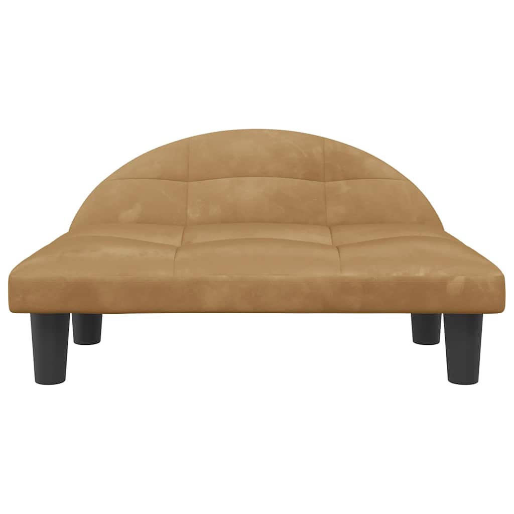 Hundbädd brun 70x52x30 cm sammet