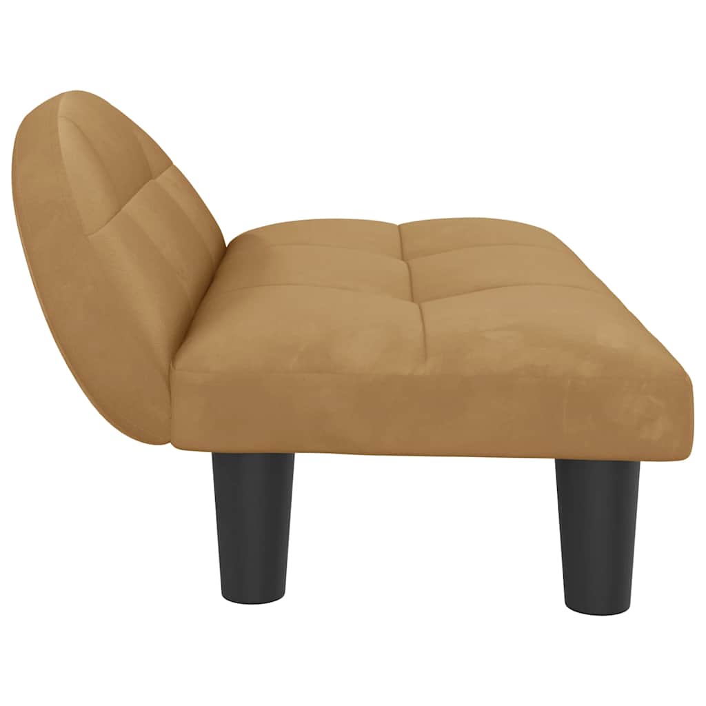 Hundbädd brun 70x52x30 cm sammet