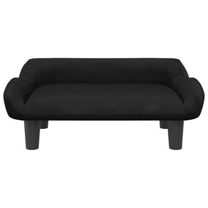 Hundbädd svart 70x40x24 cm sammet