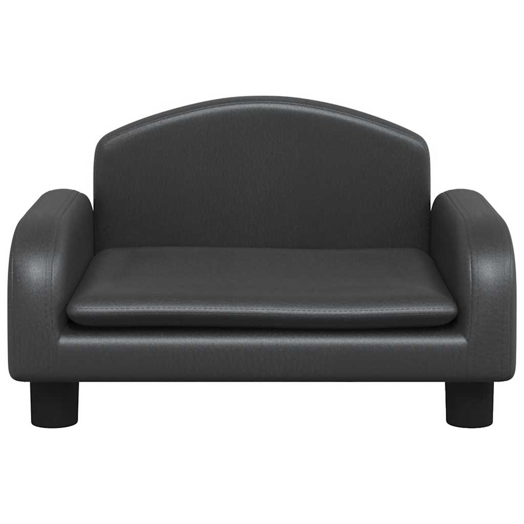 Hundbädd svart 50x40x30 cm konstläder