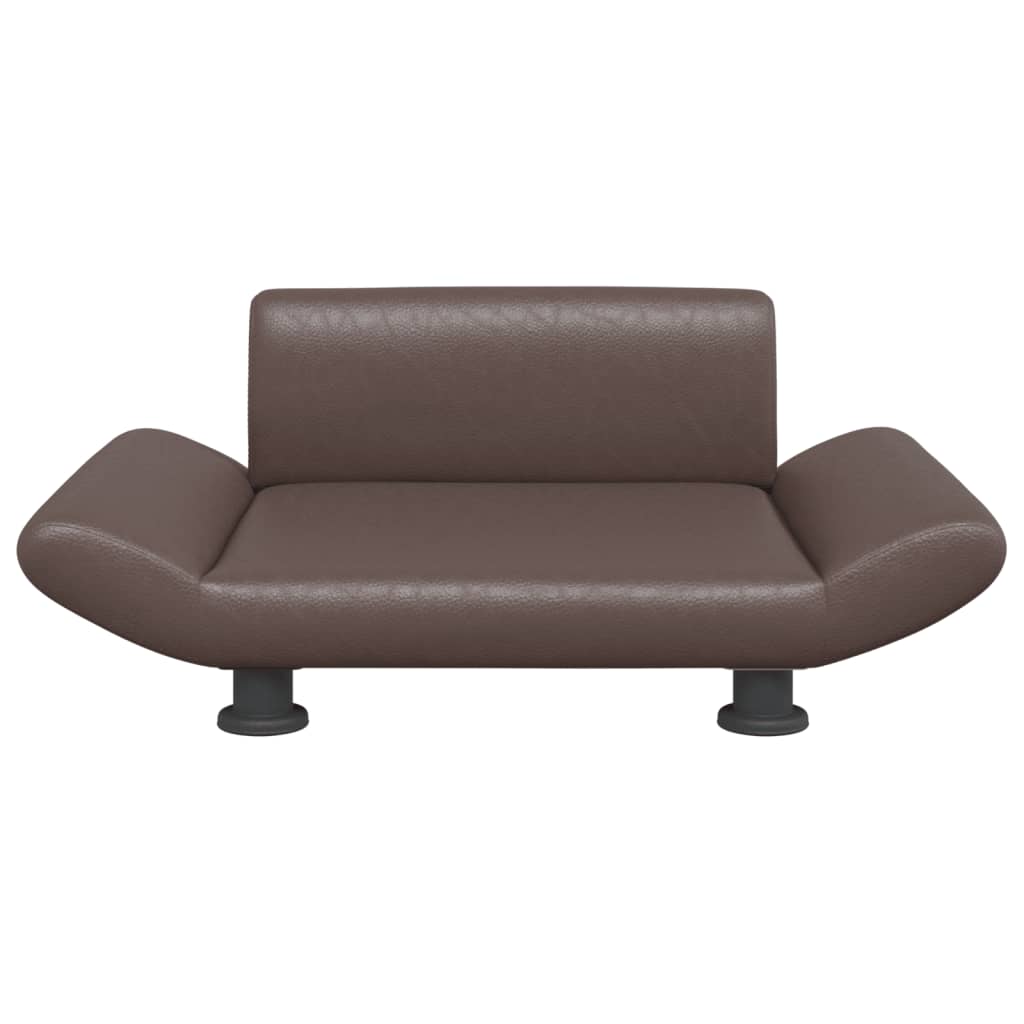 Hundbädd brun 70x45x28 cm konstläder