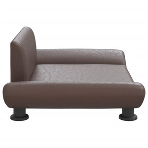 Hundbädd brun 70x45x28 cm konstläder