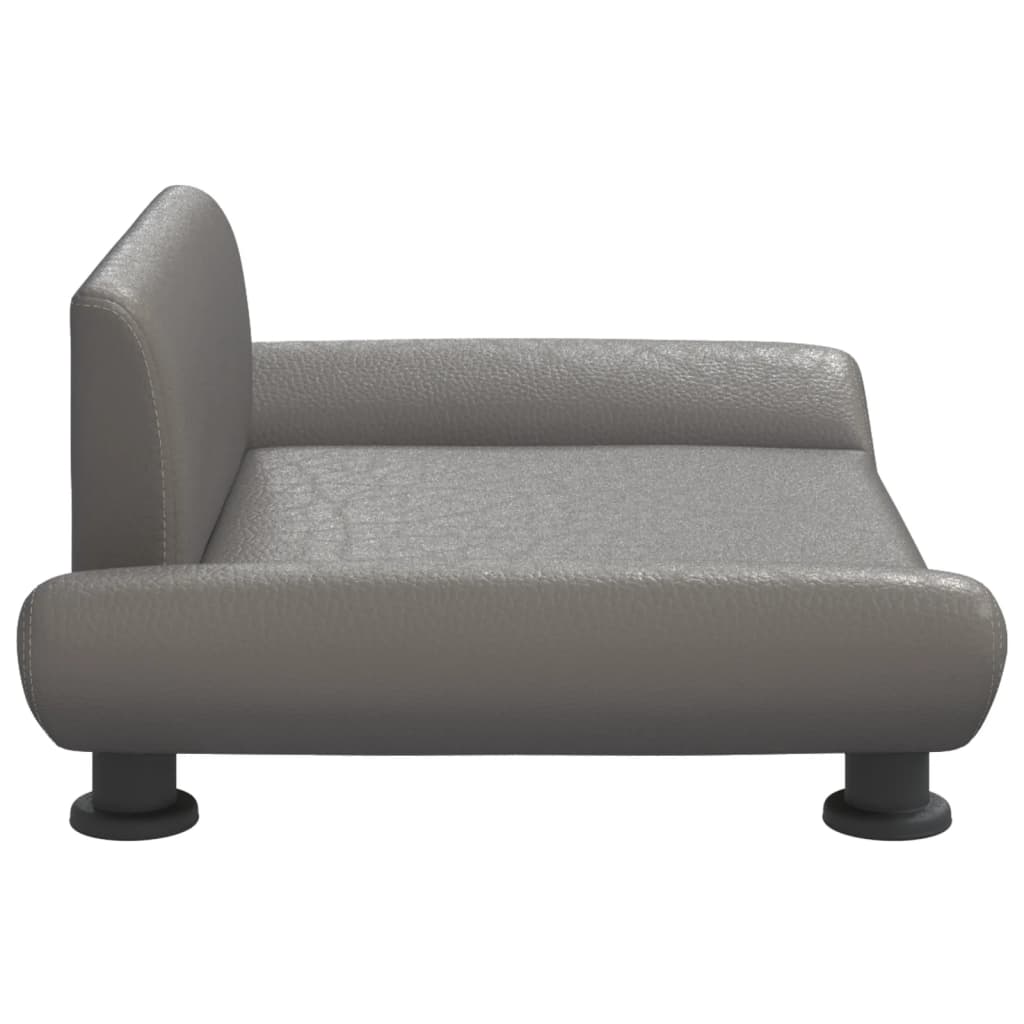 Hundbädd grå 70x45x28 cm konstläder