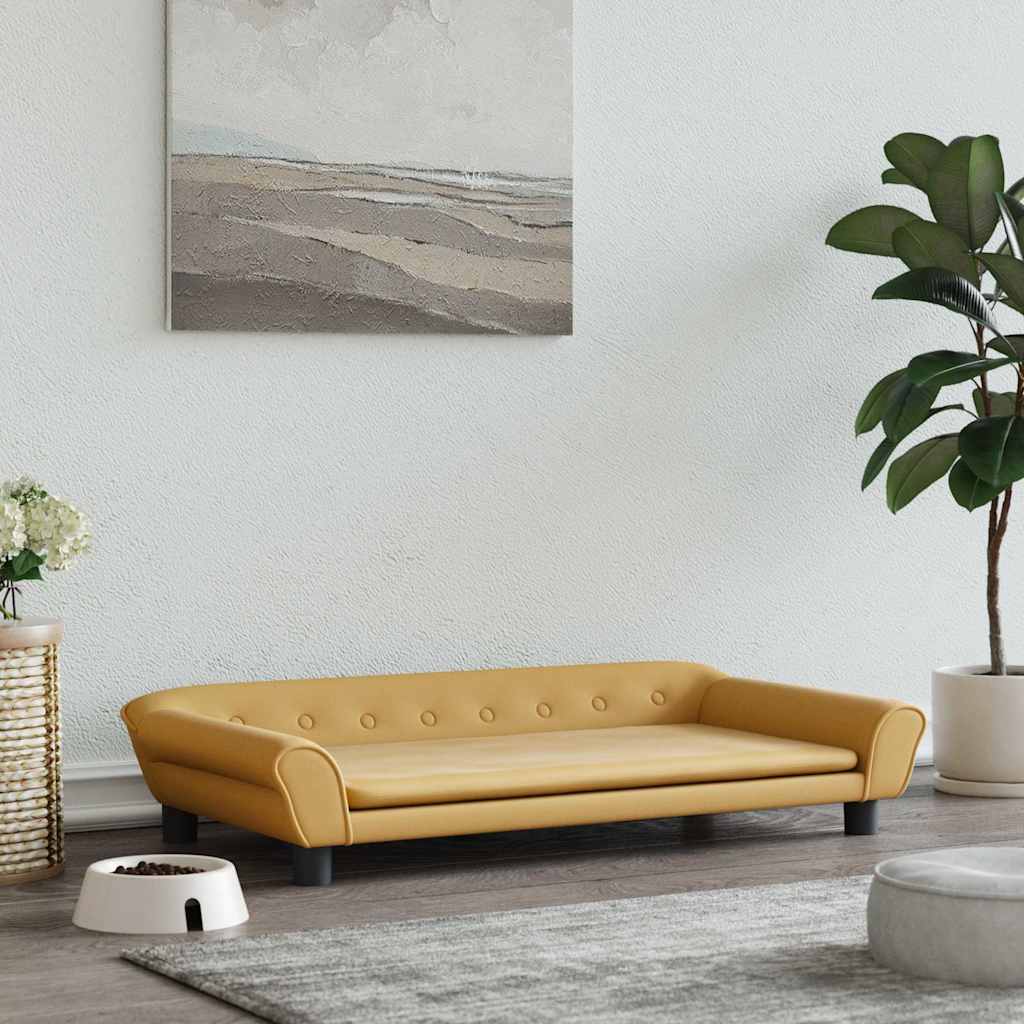 Hundbädd brun 100x50x21 cm sammet