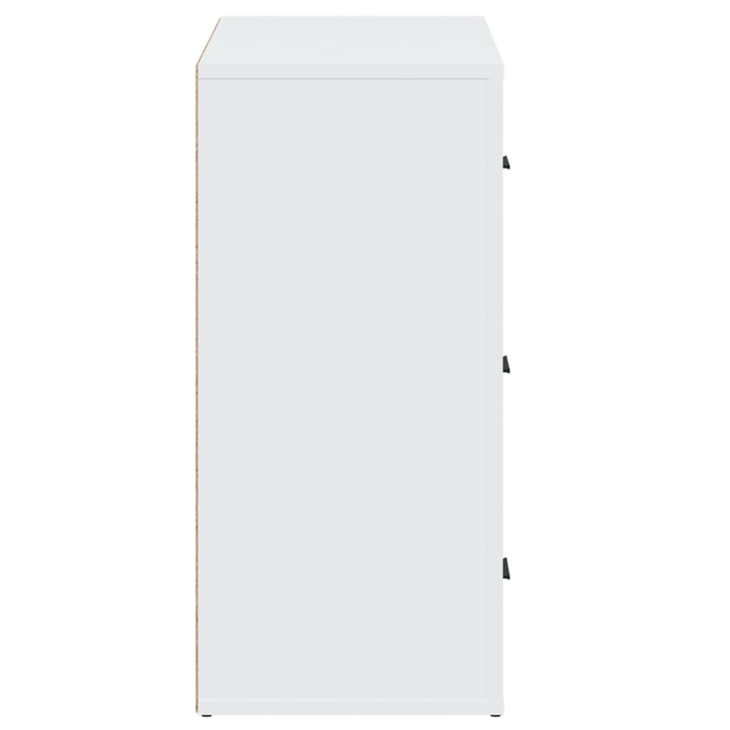 Skänk vit 80x33x70 cm konstruerat trä