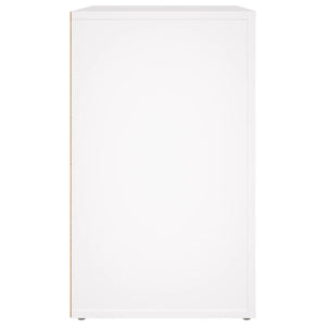 Sängbord vit 50x36x60 cm konstruerat trä