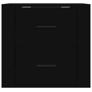 Väggmonterade sängbord svart 50x36x47 cm