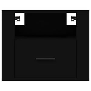 Väggmonterade sängbord svart 50x36x40 cm