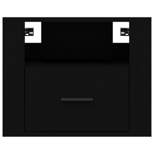 Väggmonterade sängbord 2 st svart 50x36x40 cm