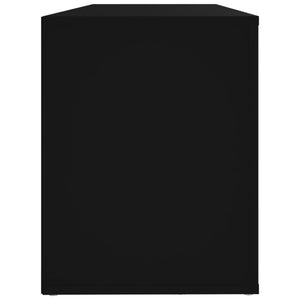 Skoskåp svart 100x35x45cm konstruerat trä