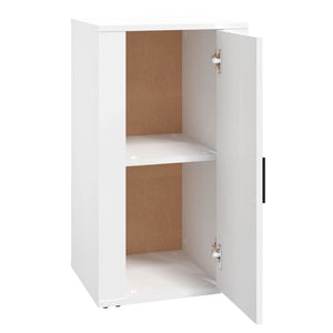 Skåp vit 40x33x70 cm konstruerat trä