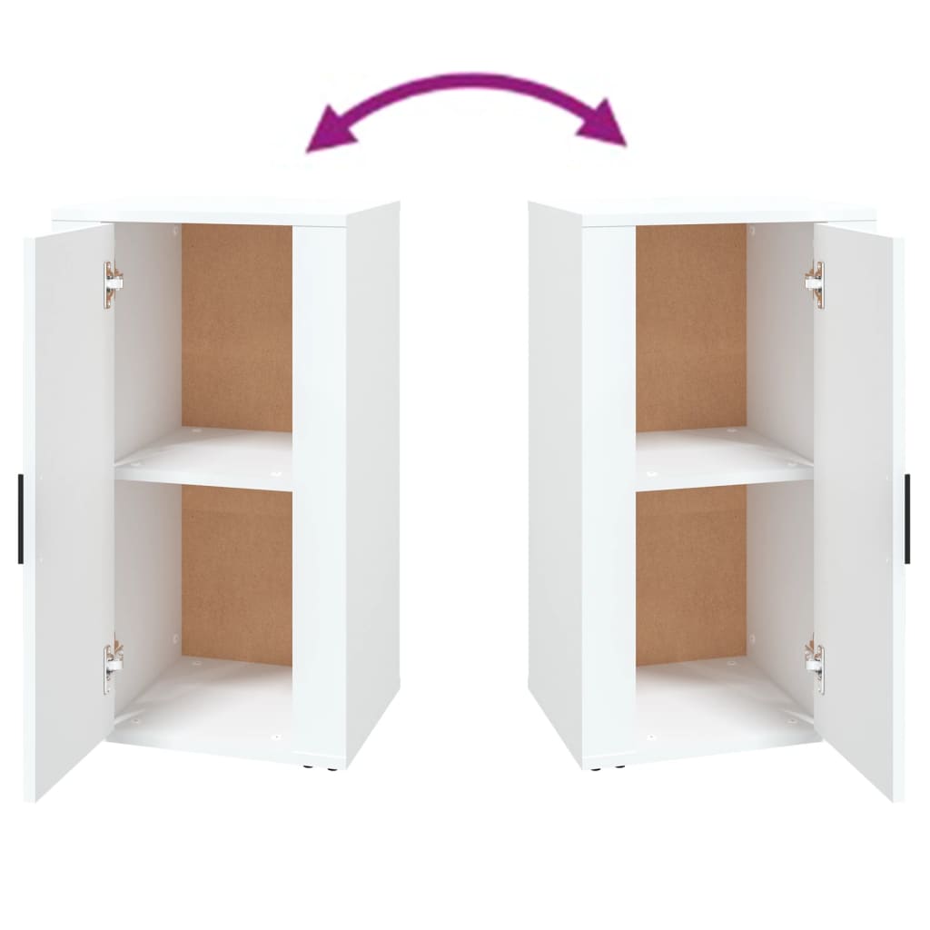 Skåp vit 40x33x70 cm konstruerat trä