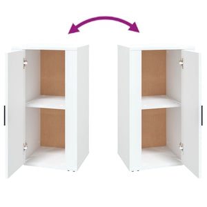 Skåp vit 40x33x70 cm konstruerat trä