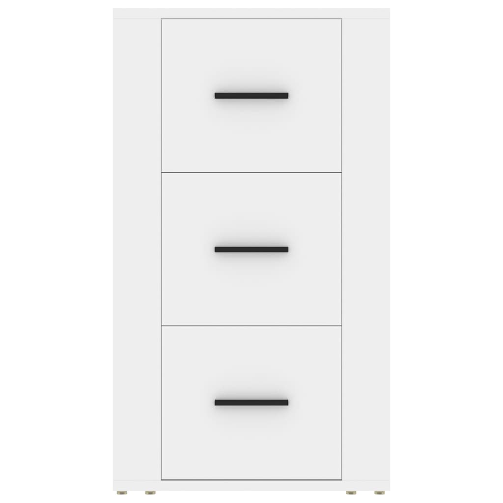 Skåp vit 40x33x70 cm konstruerat trä