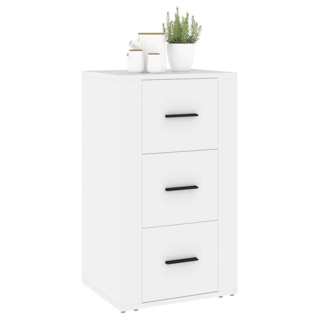 Skåp vit 40x33x70 cm konstruerat trä