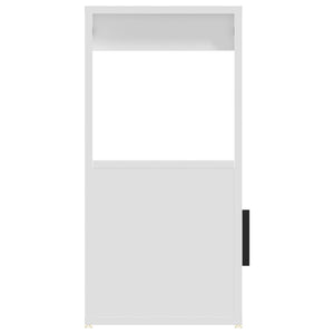 Skåp vit 80x30x60 cm konstruerat trä