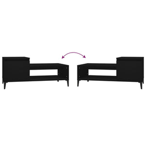 Soffbord svart 100x50x45 cm konstruerat trä