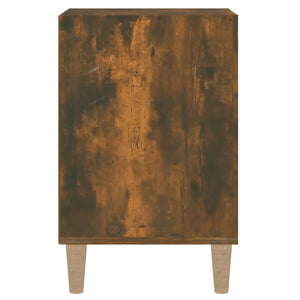 Tv-bänk rökfärgad ek 100x35x55 cm konstruerat trä