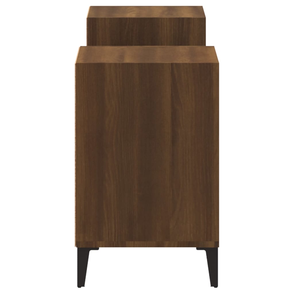 Tv-bänk brun ek 160x35x55 cm konstruerat trä