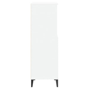 Högskåp vit 60x36x110 cm konstruerat trä