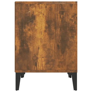 Sängbord Rökfärgad ek 40x35x50 cm