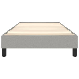 Boxspring-sängram ljusgrå 80x200 cm tyg