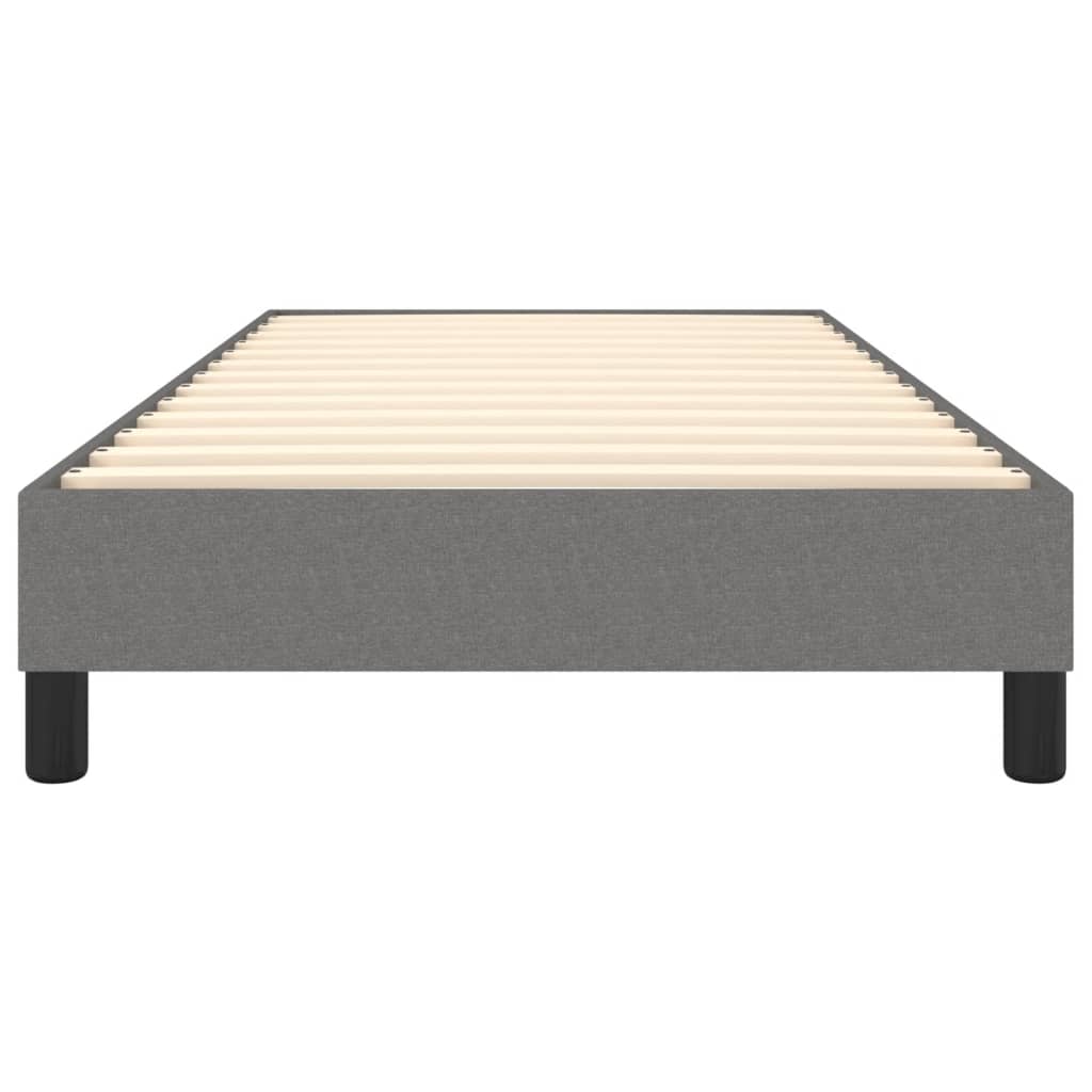 Boxspring-sängram mörkgrå 90x190 cm tyg