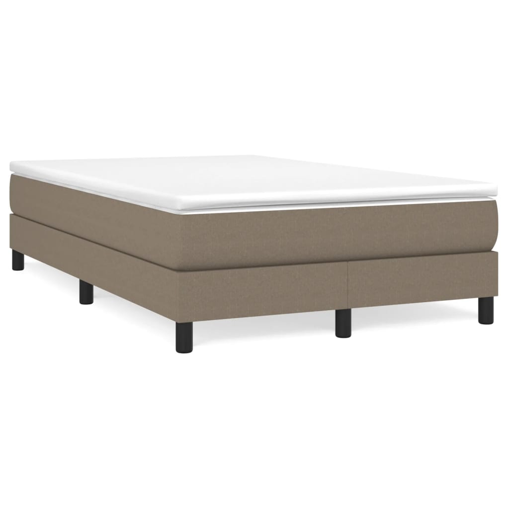 Boxspring-sängram taupe 120x200 cm tyg