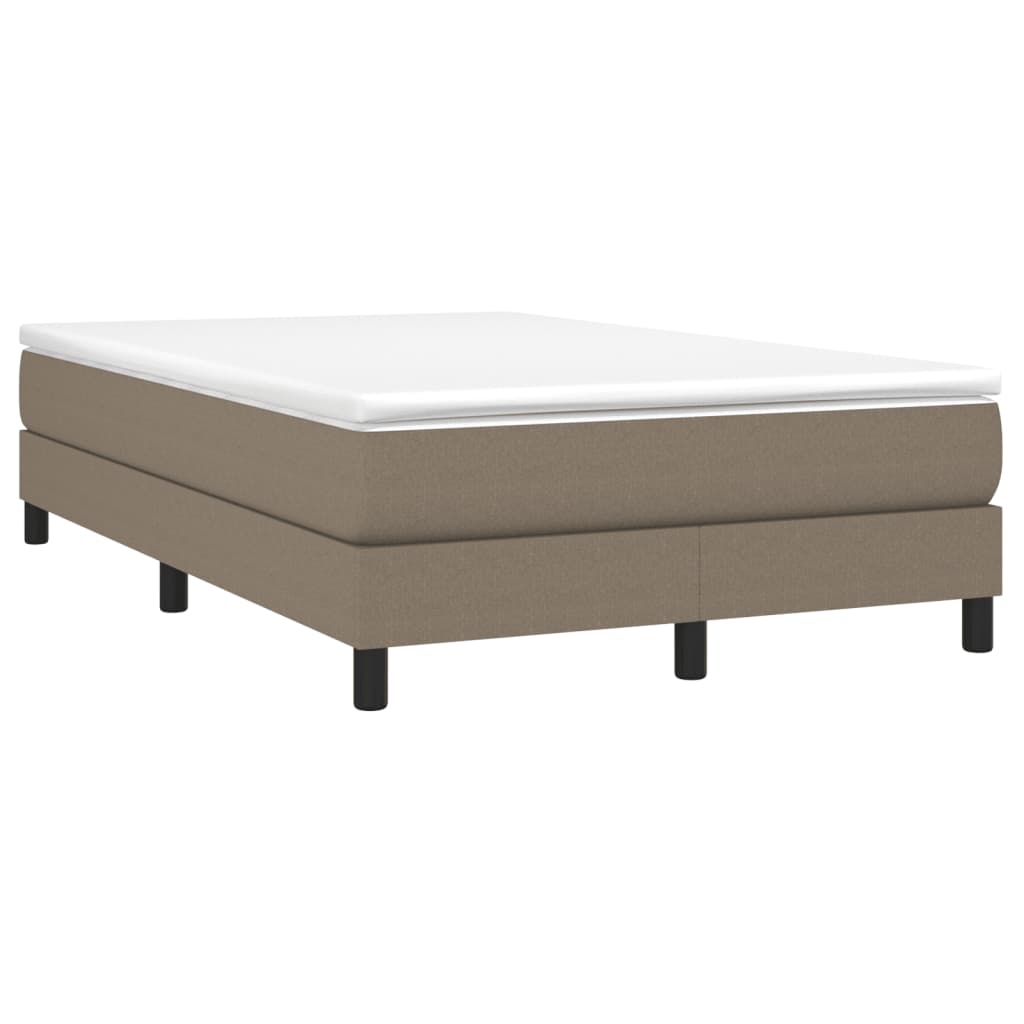 Boxspring-sängram taupe 120x200 cm tyg