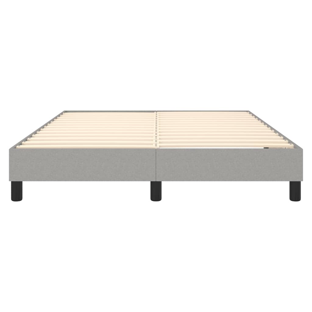 Boxspring-sängram ljusgrå 140x190 cm tyg