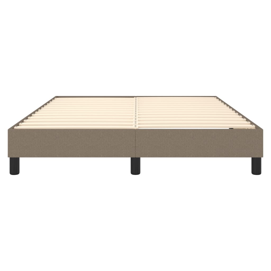 Boxspring-sängram taupe 140x190 cm tyg