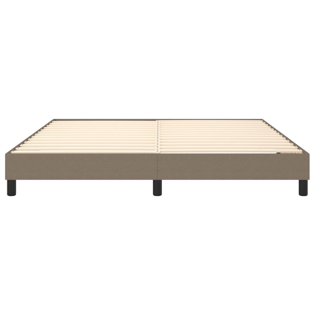 Boxspring-sängram taupe 160x200 cm tyg