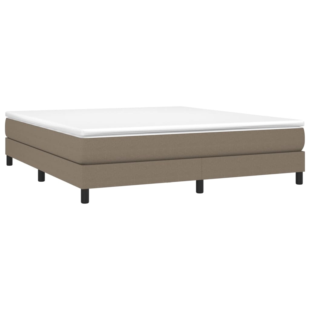 Boxspring-sängram taupe 180x200 cm tyg