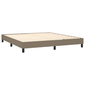 Boxspring-sängram taupe 180x200 cm tyg