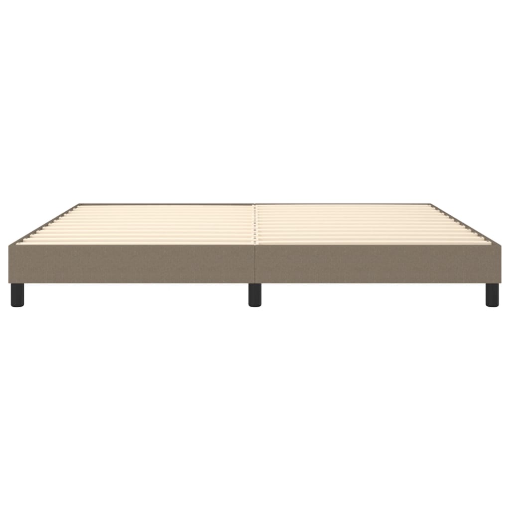 Boxspring-sängram taupe 200x200 cm tyg
