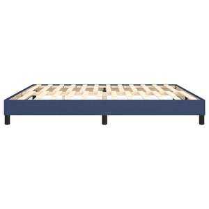 Boxspring-sängram blå 200x200 cm tyg