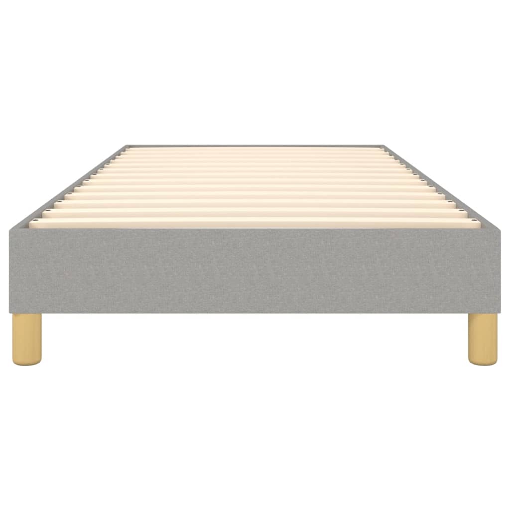 Boxspring-sängram ljusgrå 80x200 cm tyg